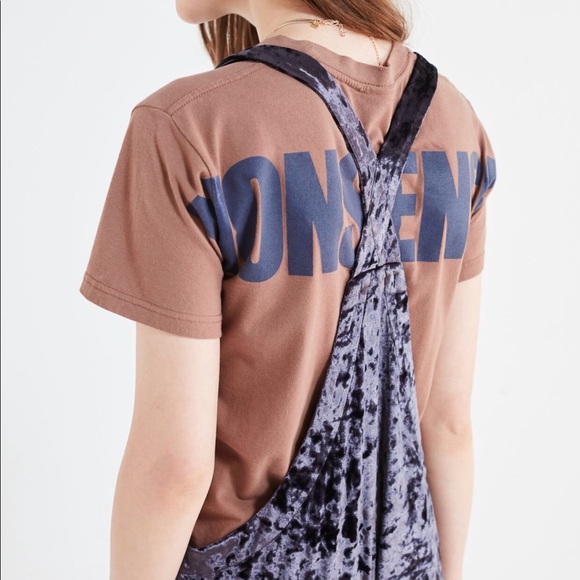 Urban Outfitters Blue velvet overalls NWT - Picture 4 of 7